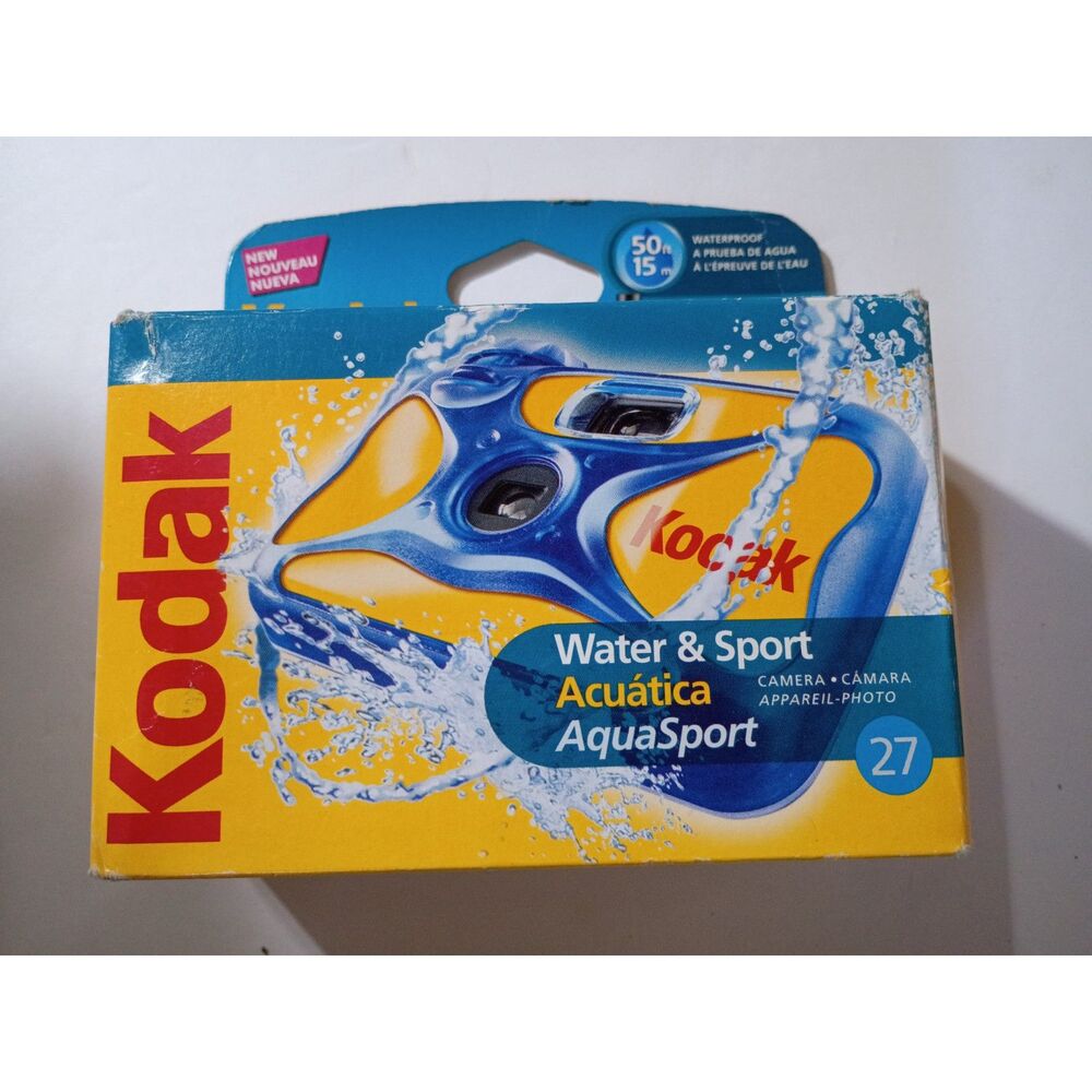 27 Exp Film KODAK SPORT One Time Use Camera Color 35mm Waterproof